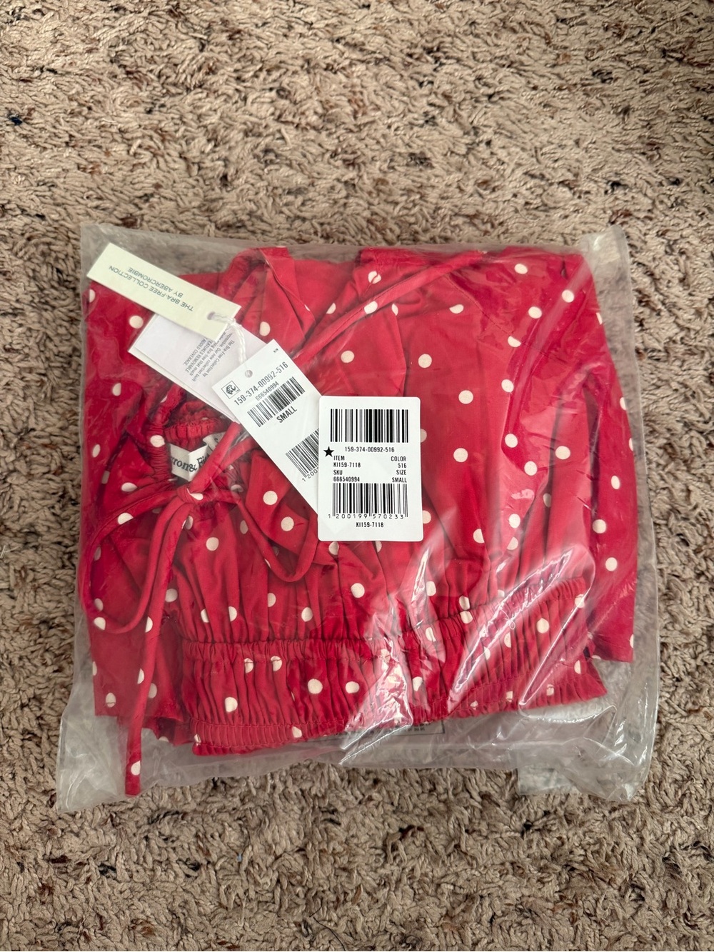NWT Abercrombie Red Polka Dot Dress (Skort bottom)